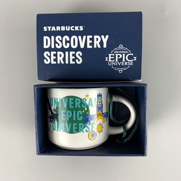 Starbucks Universal Epic Universe Ornament 2 oz Mini Mug Discovery Series New - Picture 16 of 16